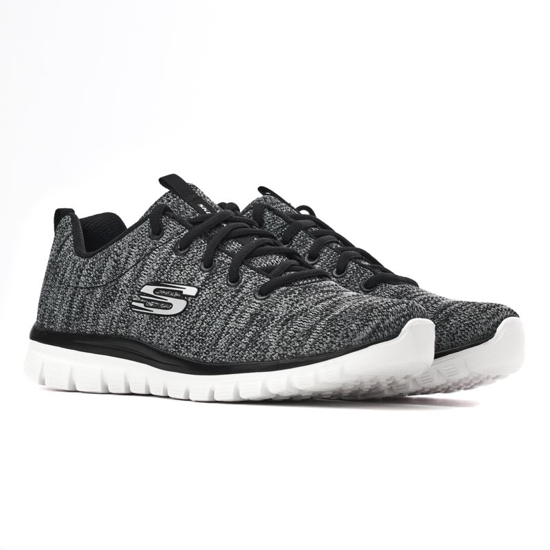 Skechers GRACEFUL-TWISTED 12614-BKW Skechers GRACEFUL-TWISTED 12614-BKW