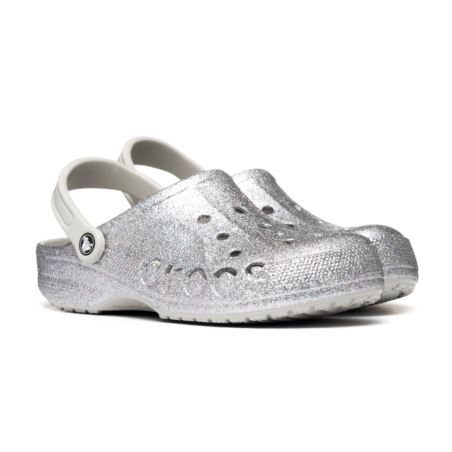 Crocs Baya Glitter Clog Silver Glitter 205925-0IC