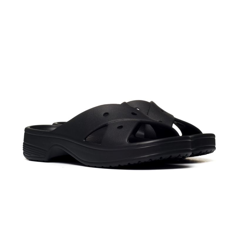 Crocs WOMENS CROSS STRAP Black 210840-001 Crocs WOMENS CROSS STRAP Black 210840-001